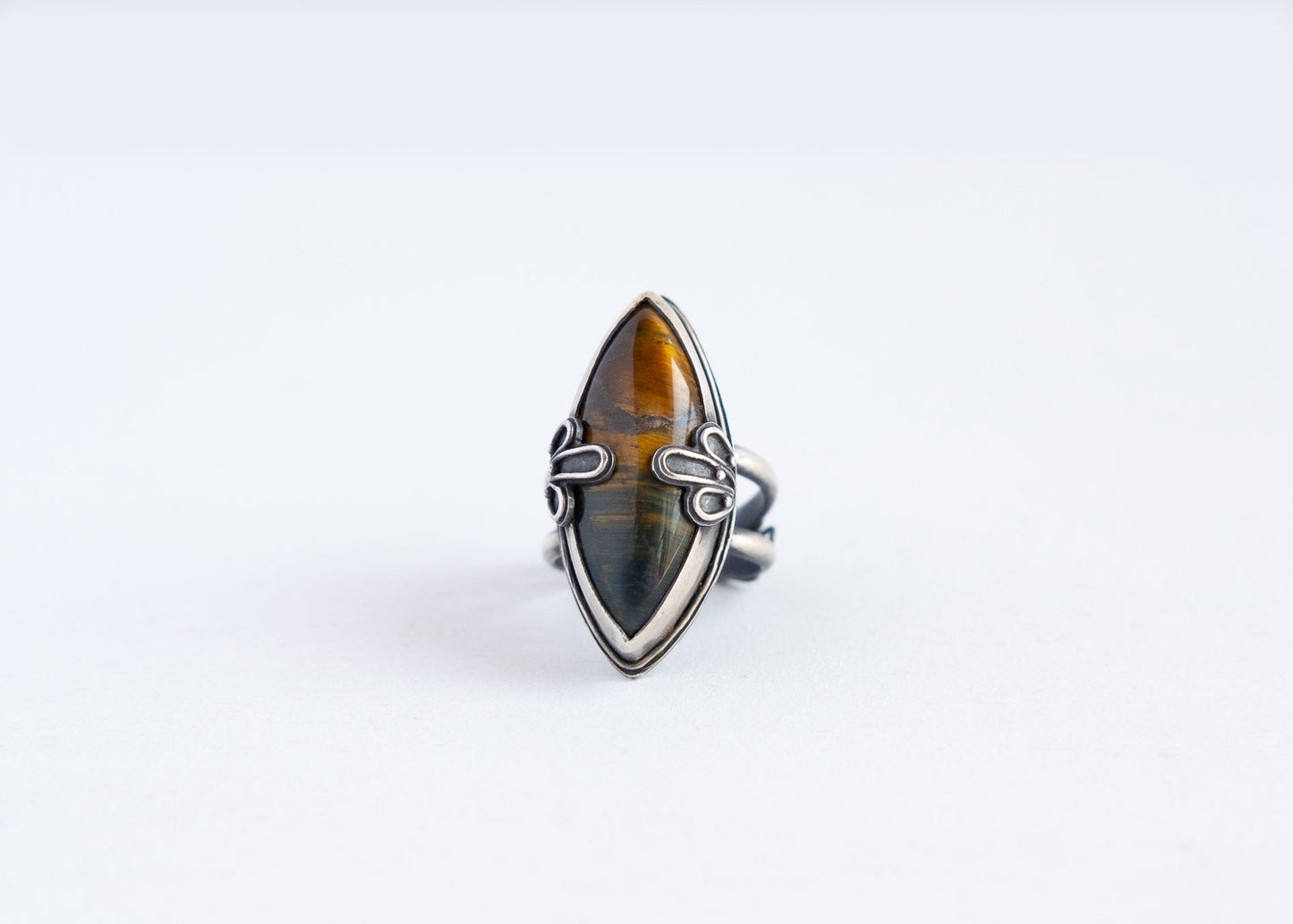 Tigers Eye Petal Ring