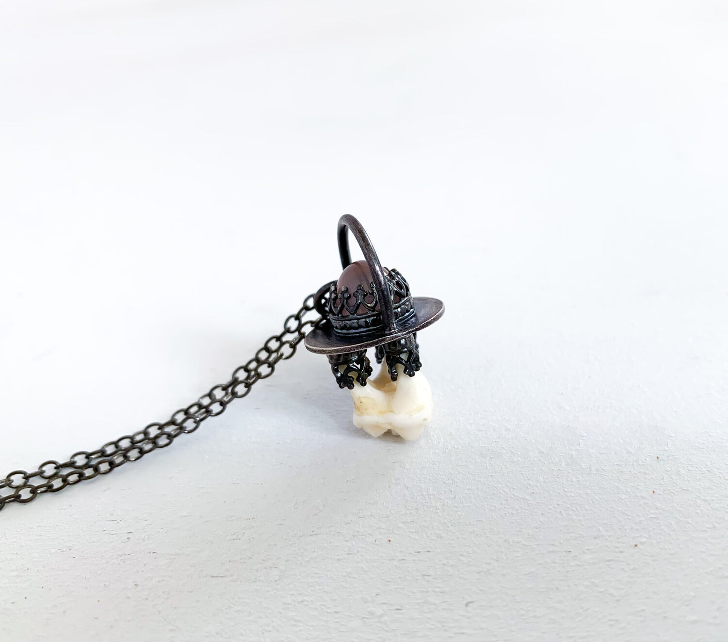 Pink Chalcedony & Coyote Tooth