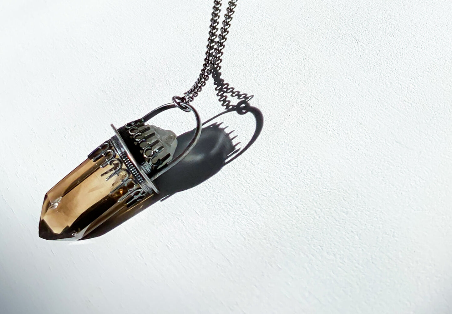 Smokey Quartz & Raw Moonstone Necklace
