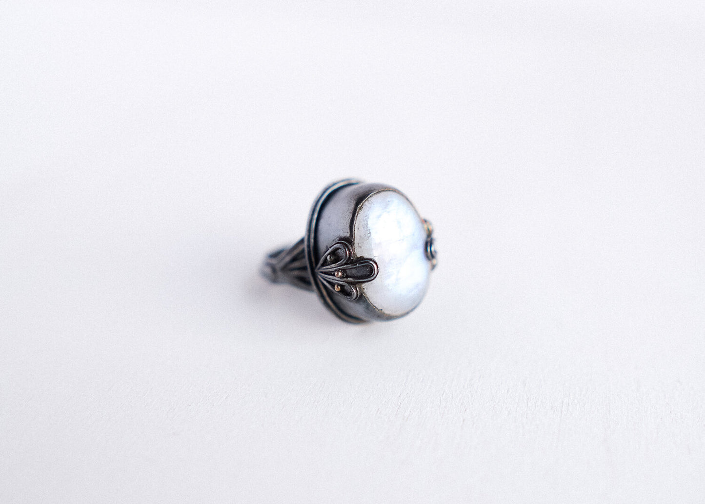 Petal Moonstone Ring