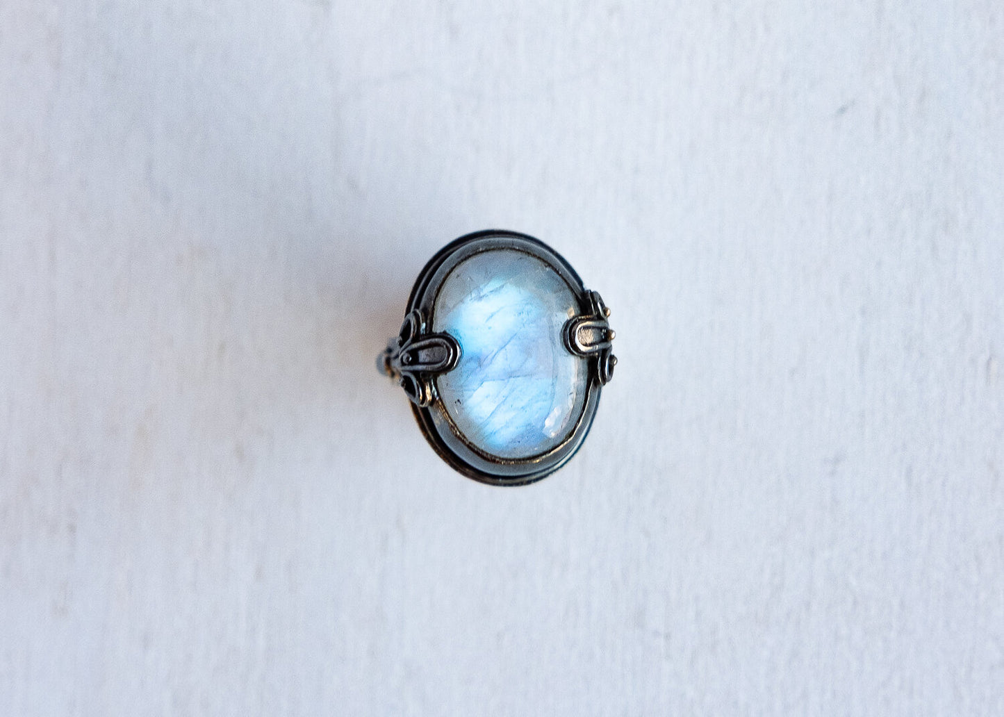 Petal Moonstone Ring