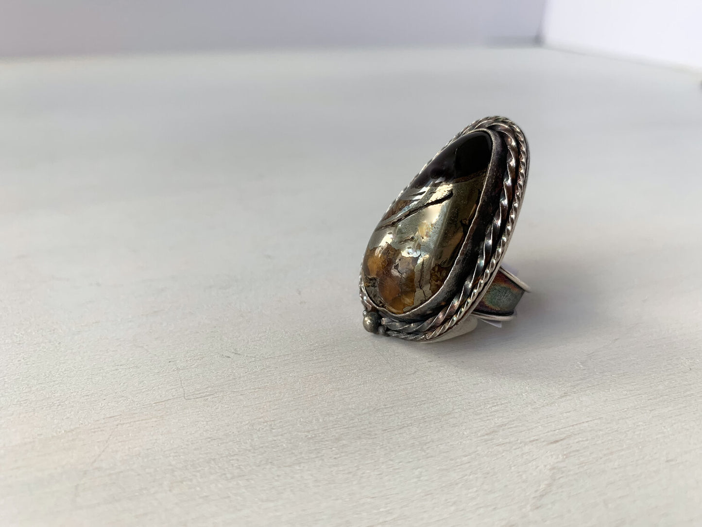 Pyritized Ammonite Fossil Ring