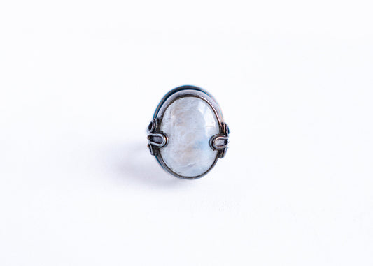 Petal Moonstone Ring
